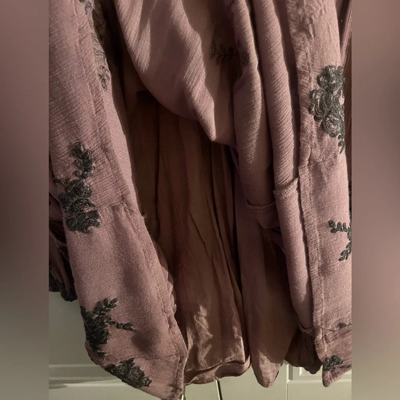 Free People Emma Embroidered mini dress in lavender purple size M - Picture 5 of 5